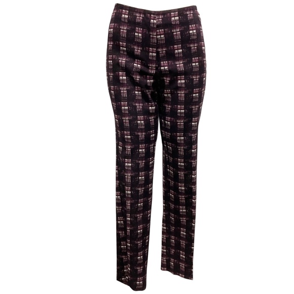 PRADA PURPLE PLAID TROUSERS - Picture 1 of 5